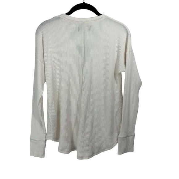NWT Abercrombie & Fitch Ivory White Soft & Cozy Long Sleeve Oversized Top Sz XS - Picture 2 of 7